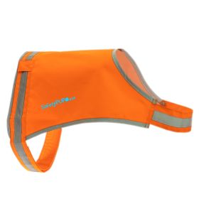 Lite Dog Vest S Size Coverage to Mid Back Reflective Hi Visibility Blaze Orange Fluorescent Fabric Helps to Keep Them in Sight and Safe On and Off Lea
